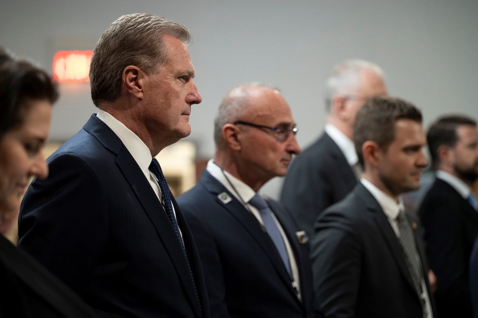 U.S. Rep Mike Turner, left, with delegates from NATO's Parliamentary Assembly at the Hope Hotel at Wright-Patterson Air Force Base in May 2025. (U.S. Air Force photo by Ashley Richards)