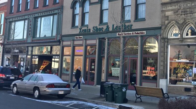The Litt Bros. building, home to Xenia Shoe and Leather Repair, is to received about $184,000 in historic tax incentives from the the Ohio Development Services Agency. The money is part of $22.8 million the agency awarded Tuesday in state historic preservation tax credits to 18 applicants statewide to help rehab 33 buildings. CHUCK HAMLIN/STAFF PHOTO