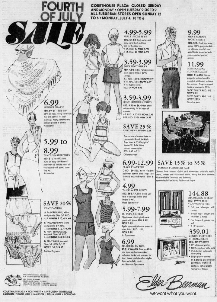 Fourth of July advertisement pages