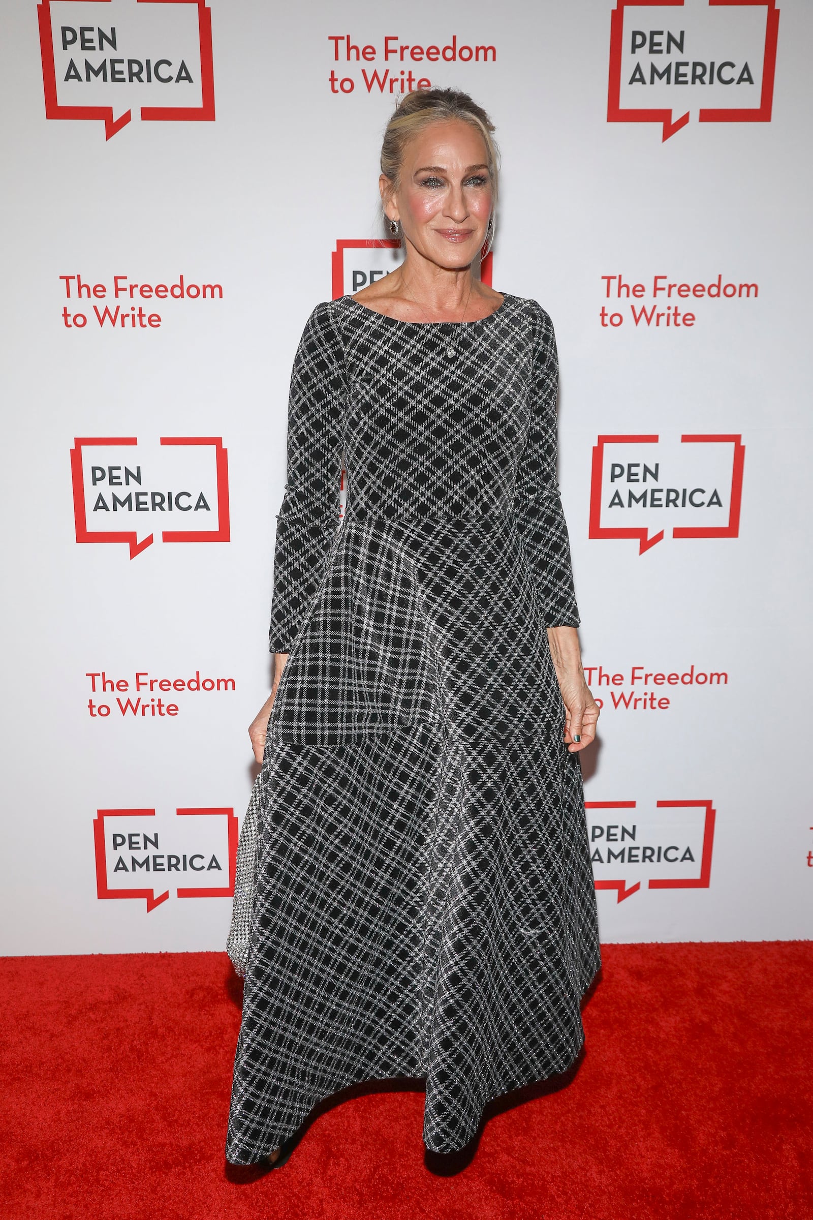 Actor Sarah Jessica Parker attends the PEN America Spring Literary Gala at The American Museum of Natural History on Thursday, May 15, 2025, in New York. (Photo by Andy Kropa/Invision/AP)