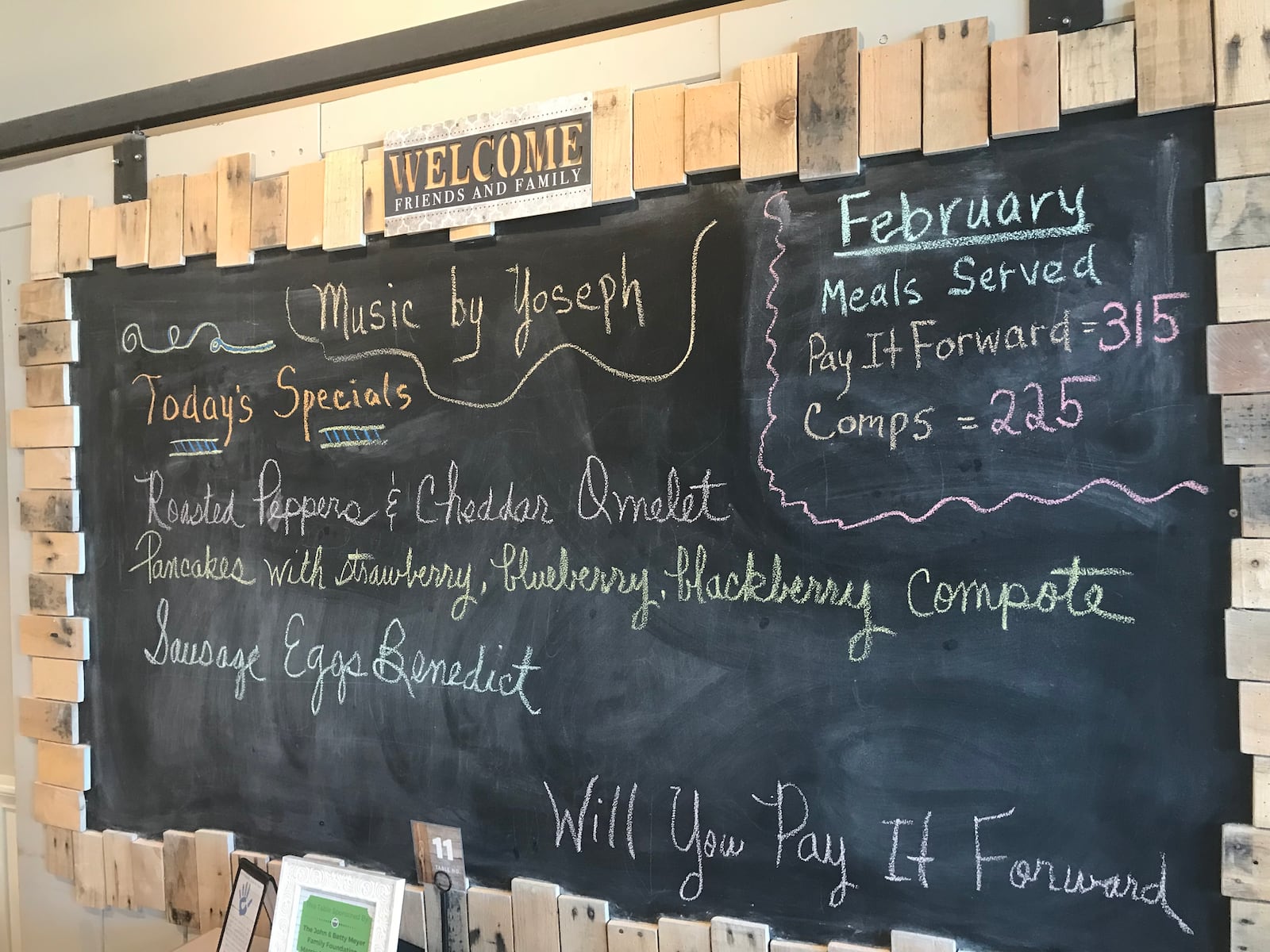 One Bistro in Xenia has a "pay it forward" program.