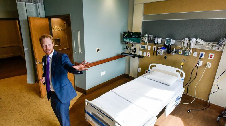 Daniel Tryon pictured in 2018 at Kettering Health Network Middletown. He will become president of Soin Medical Center and Greene Memorial. NICK GRAHAM/STAFF