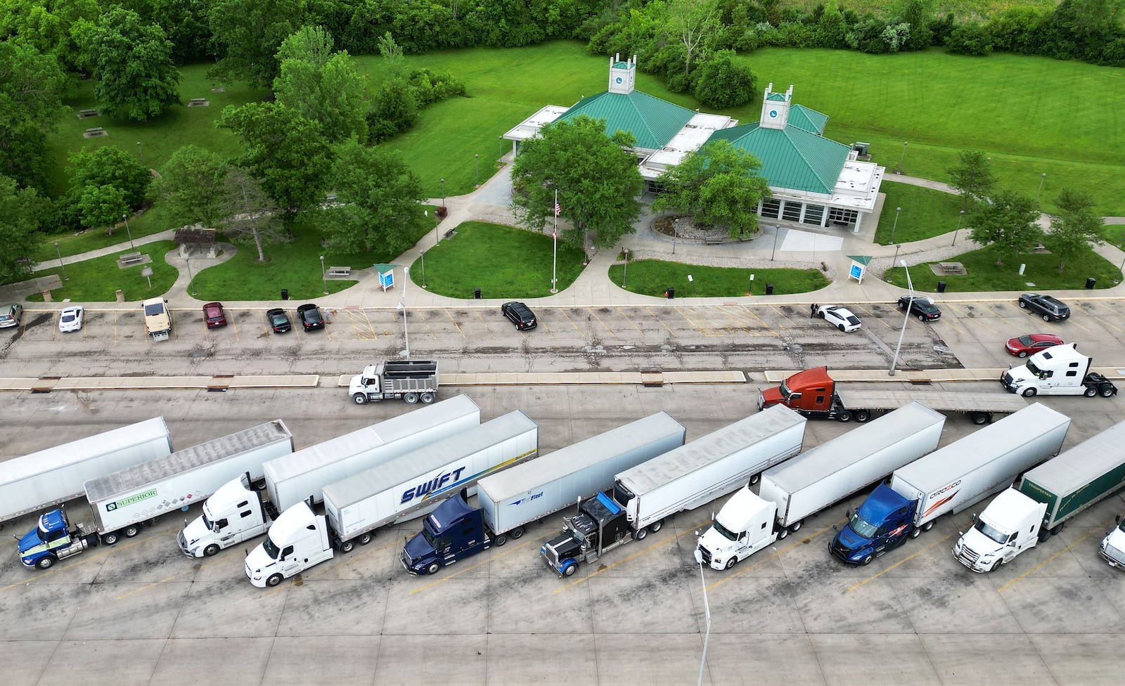 The Butler County I-75 north and southbound rest areas near Monroe will be closed beginning July 7 until summer 2026 for a full replacement. NICK GRAHAM/STAFF PHOTO
