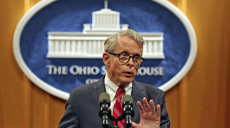 Gov. Mike DeWine says Ohio desperately needs more highway money but stops short of endorsing calls for an increase in the state gasoline tax. BROOKE LAVALLEY / THE COLUMBUS DISPATCH