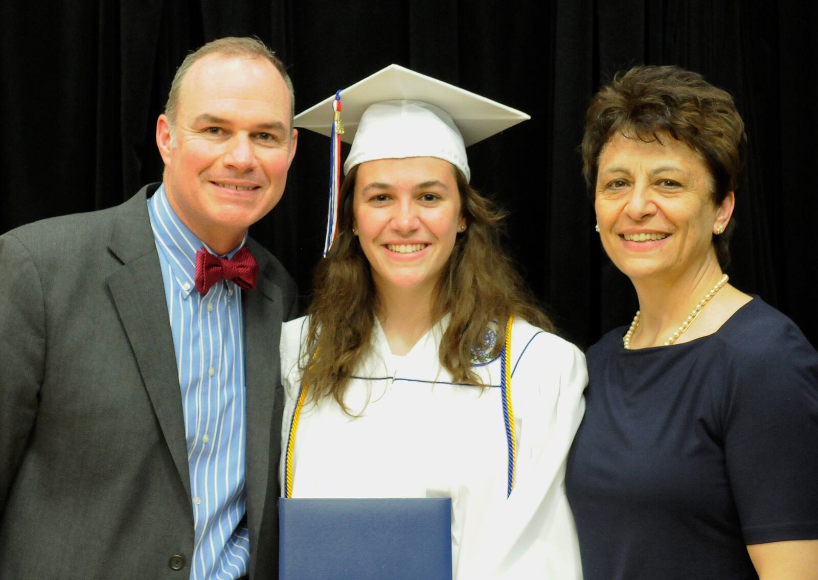 The Barlow family from left, Tim, Emma and Cassie at Emma's graduation from Carroll High School in 2015. CONTRIBUTED