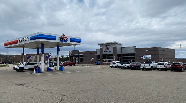 Drivers fill up with BP/Amoco fuel at the Area B Express, which was the first Wright-Patterson Air Force Base Express gas station to receive updated signing and canopies identical to those at BP/Amoco  gas stations outside the gate. The Area A Kittyhawk Express has also been changed. CONTRIBUTED PHOTO