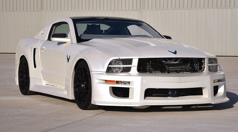 The X-1 Mustang is now on display at the National Museum of the U.S. Air Force. The car toured the United States for a decade with the Air Force Recruiting Service educating the public on opportunities for officers and enlisted Airmen. (U.S. Air Force photo/Ken LaRock)