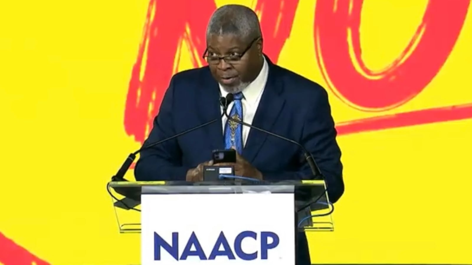 Derrick Foward, president of the Dayton Branch of the NAACP, speaks during the 116th NAACP National Convention, held in Charlotte, North Carolina. During this conference, Foward received two Thalheimer Awards, which are the NAACP’s highest accolade for outstanding achievements in programming and publications, the Dayton NAACP said in a press release. CONTRIBUTED