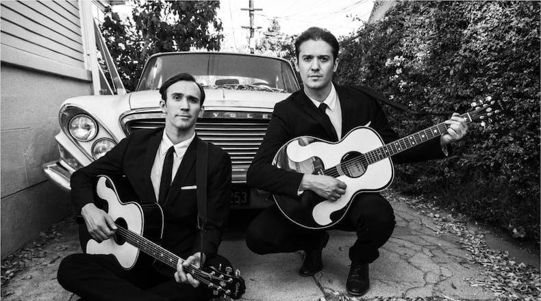 Miami Valley Community Concert Association presents the Everly Brothers Experience featuring the Zmed Brothers, Zachary (right) and Dylan, at Centerville Performing Arts Center at Centerville High School on Thursday, Oct. 26.