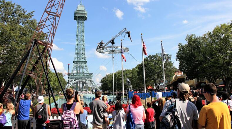 The Ultimate Stunt Show is drawing crowds at Kings Island. The show will be performed three times daily — 1 p.m., 3 p.m. and 5 p.m. — through Aug. 20. CONTRIBUTED
