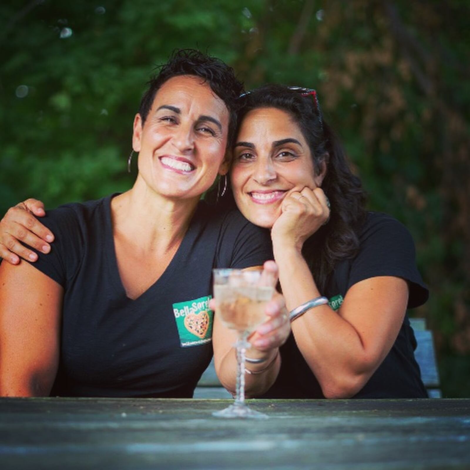Elizabeth Corrado Weizman (left) and Gail Corrado Okafor (right) are sisters and the founders of Bella Sorella, a wood-fired pizza food truck in Dayton.
