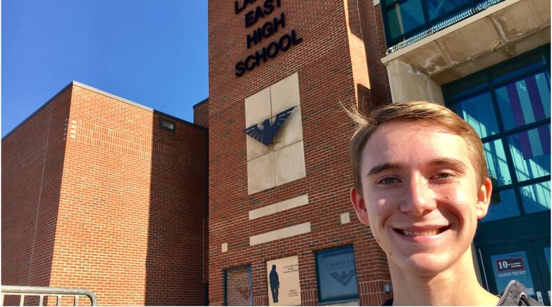 Lakota East High School senior Joe Mislansky is the first student in the district to host a Twitter chat for the district’s teachers. MICHAEL D. CLARK/STAFF