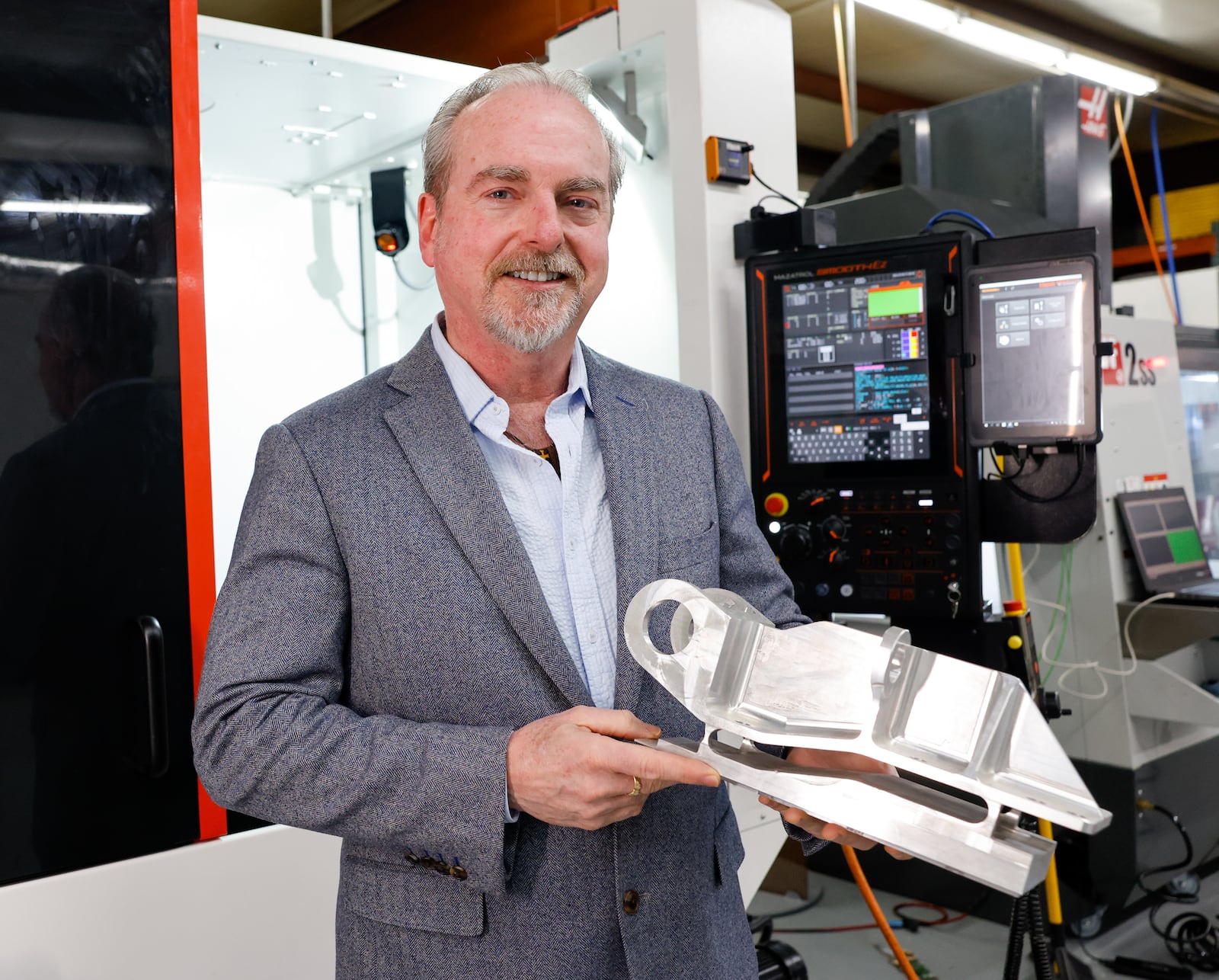 Greg Knox is founder and CEO of Knox Manufacturing Solutions in Franklin. The company supplies businesses with cnc machines, mills, lathes and other equipment for manufacturing. NICK GRAHAM/STAFF