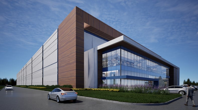 Logistix is planning to construct a 155,000-square-foot data center on a large parcel that is along U.S. 127, Grand Boulevard and University Boulevard in Hamilton on mostly vacant and undeveloped property. The building is expected to be near the corner of Grand and U.S. 127, with planned entrance off Grand Boulevard. PROVIDED