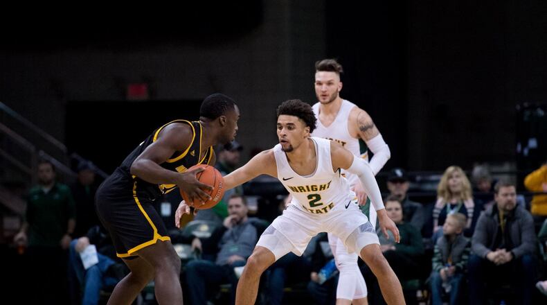 Wright State’s Tanner Holden defends against Milwaukee earlier this season at the Nutter Center. Joseph Craven/WSU Athletics
