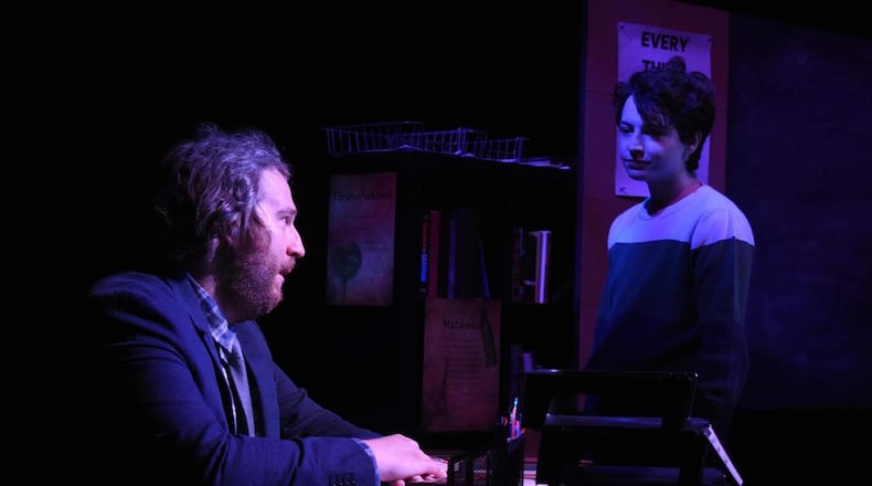 Chris Hahn (left) and Connor Gray in The Nerve's production of "The Dream of the Burning Boy."