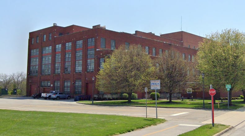 Ohio brownfield funding has been approved for the first steps toward remediation of the Piqua Power Plant building, in hopes that the structure along South Main Street and the Great Miami River can be reused. Source: Google Street View image