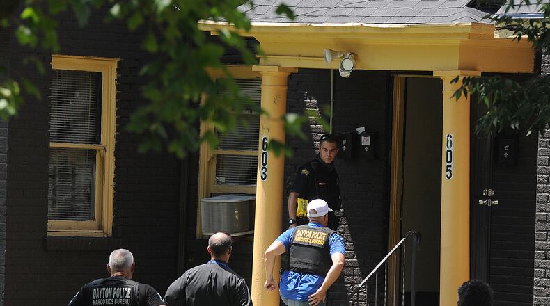 Dayton police investigate a fatal shooting on Rockford Ave. Monday, July 26, 2021. MARSHALL GORBY\STAFF