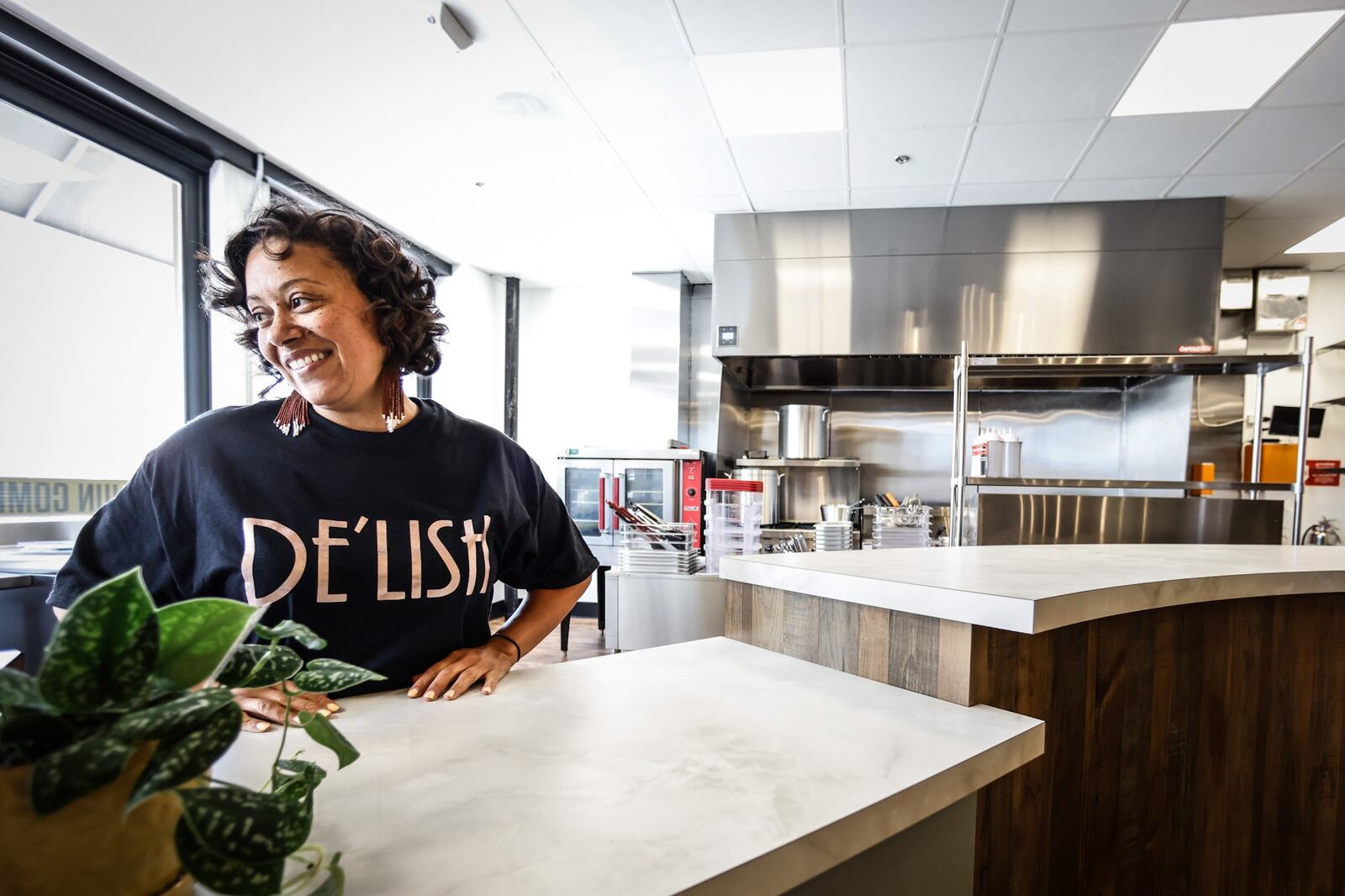 Jasmine Brown is the owner of De'Lish, the home of Cajun, creole and comfort food inside W. Social Tap and Table. JIM NOELKER/STAFF