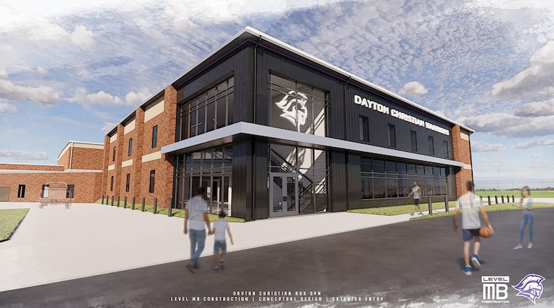 A mockup of the Dayton Christian School auxiliary gym. Courtesy of Dayton Christian.