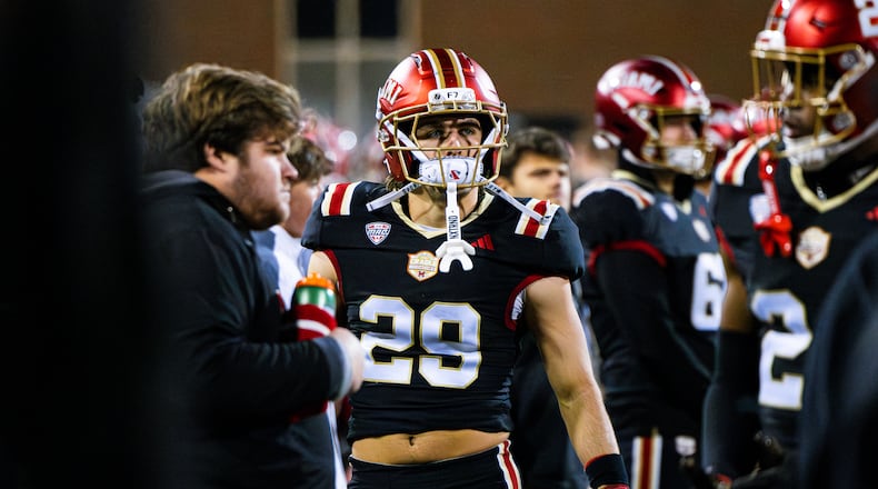 Miami’s Silas Walters returns to the sidelines during his game against Toledo on Wednesday at Yager Stadium. ELIJAH COOK / CONTRIBUTED