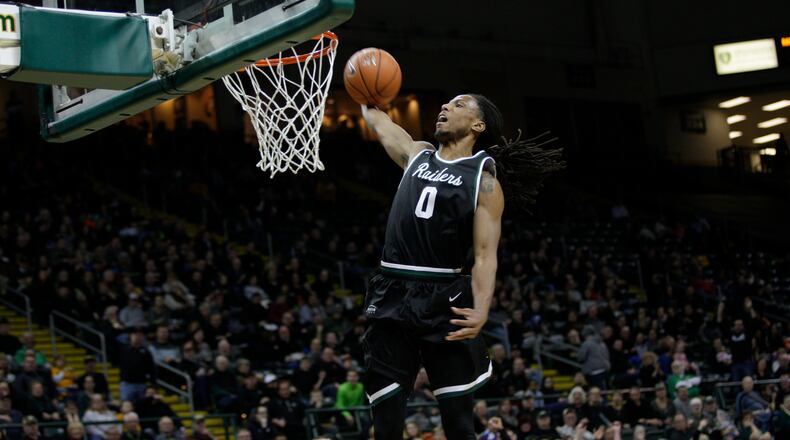 Wright State’s Steven Davis will compete in the NCAA Slam Dunk contest Thursday night. Tim Zechar/Contributed photo