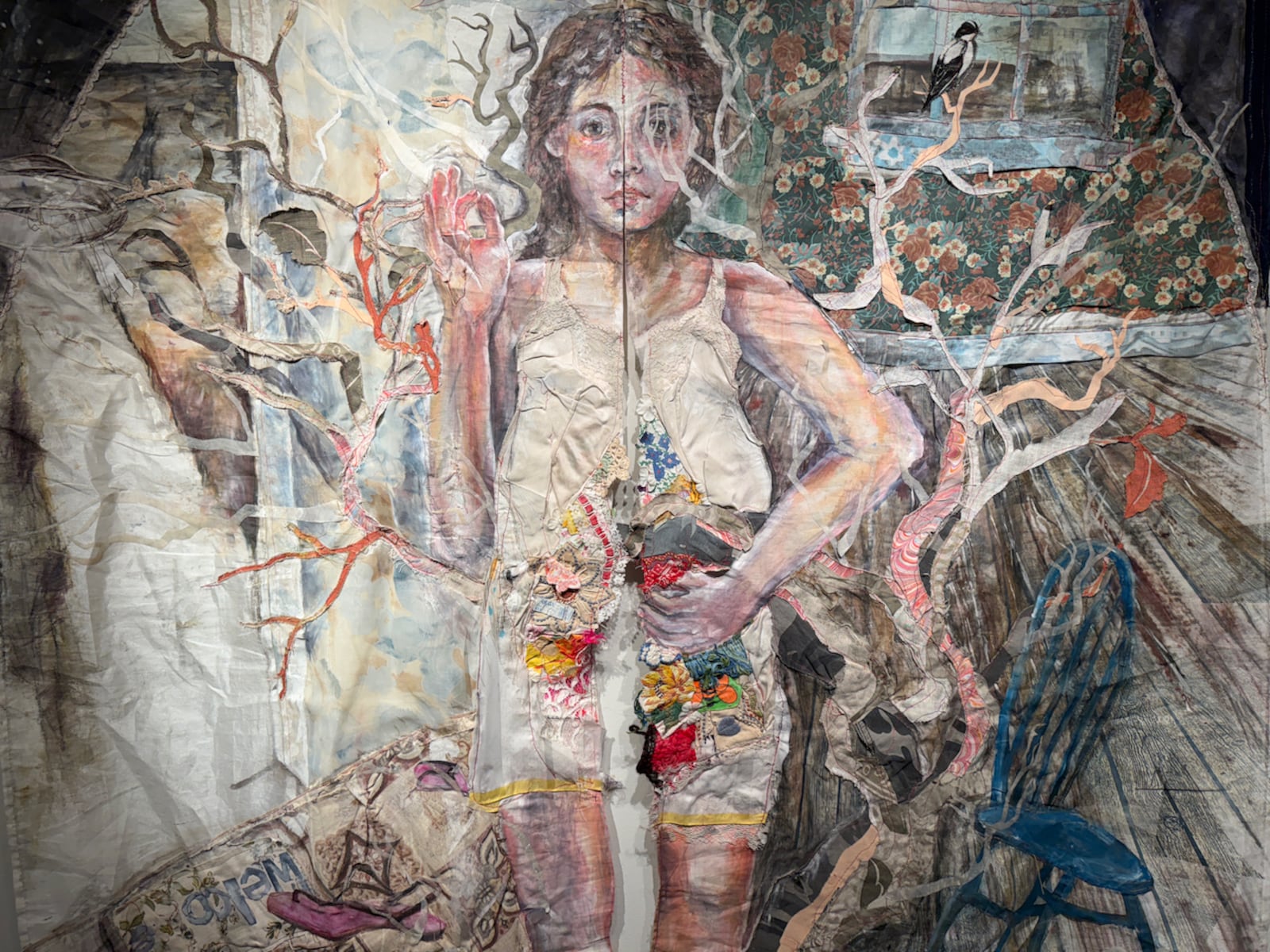 Eden Quispe, Detail of Mothership, 2023, stitched, printed and painted textiles. HANNAH KASPER/CONTRIBUTED