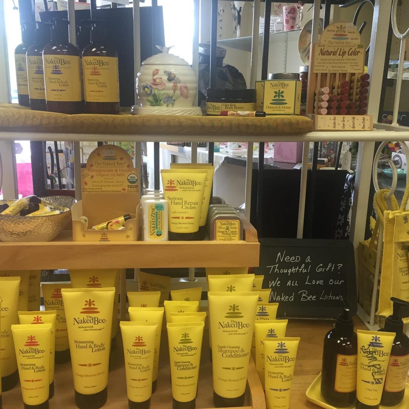 Naked Bee products make great stocking stuffers from  For All Seasons Gift Boutique in Troy. ALEXIS LARSEN / CONTRIBUTING