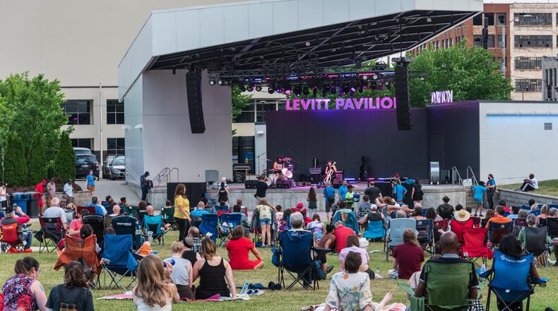 Levitt Pavilion in downtown Dayton will offer 45 free concerts this summer. TOM GILLIAM / CONTRIBUTING PHOTOGRAPHER