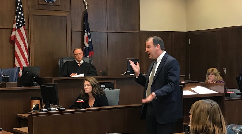 Defense attorney Jon Paul Rion said in his closing arguments Friday morning that Kylen Gregory was not guilty of murder in the 2016 Kettring fatal shooting of Ronnie Bowers. CHUCK HAMLIN/STAFF