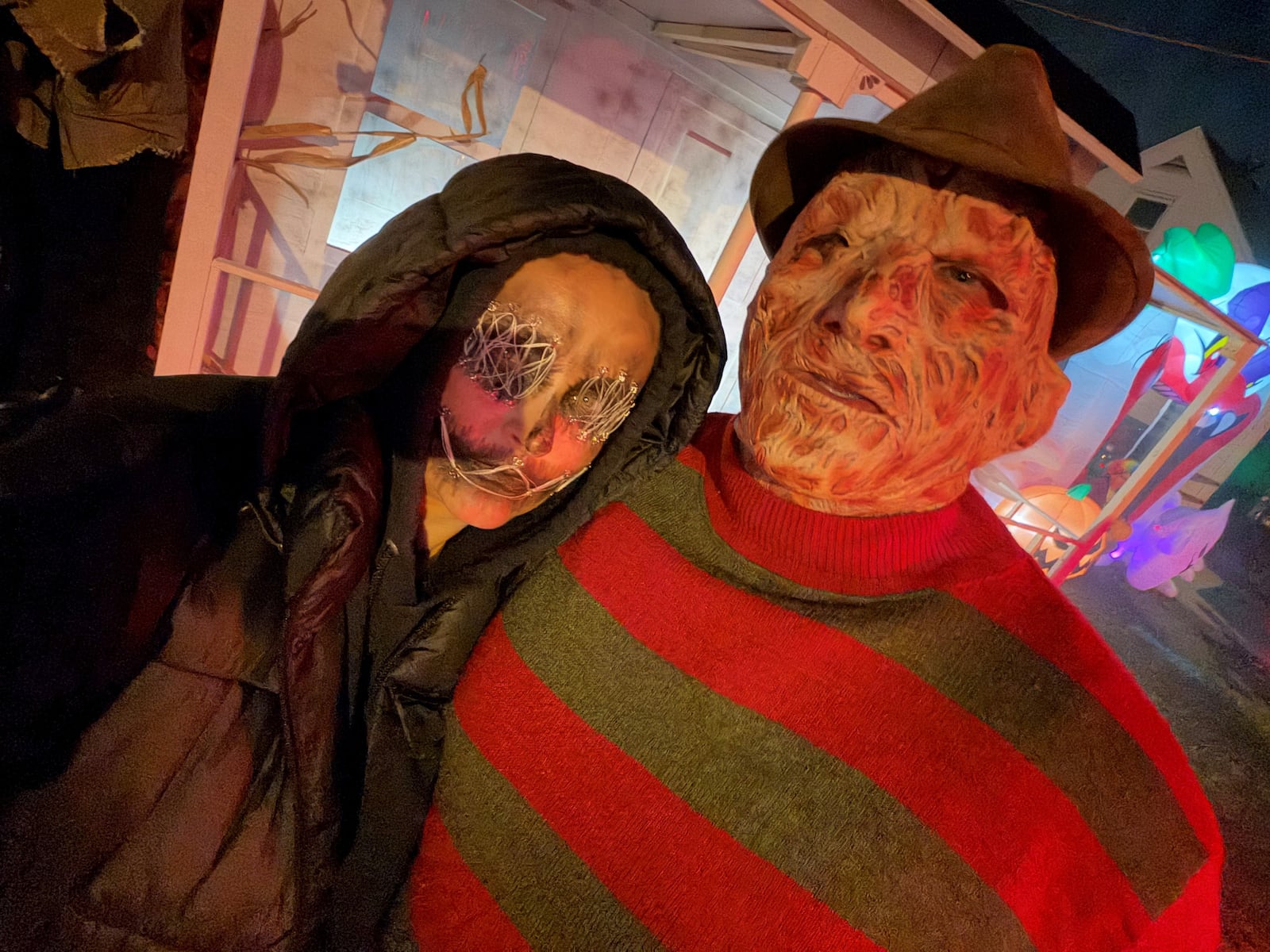 The Cromlish family on South Sweetbriar Lane in Springfield hosts a haunted house in their front yard for for trick-or-treaters. Contributed