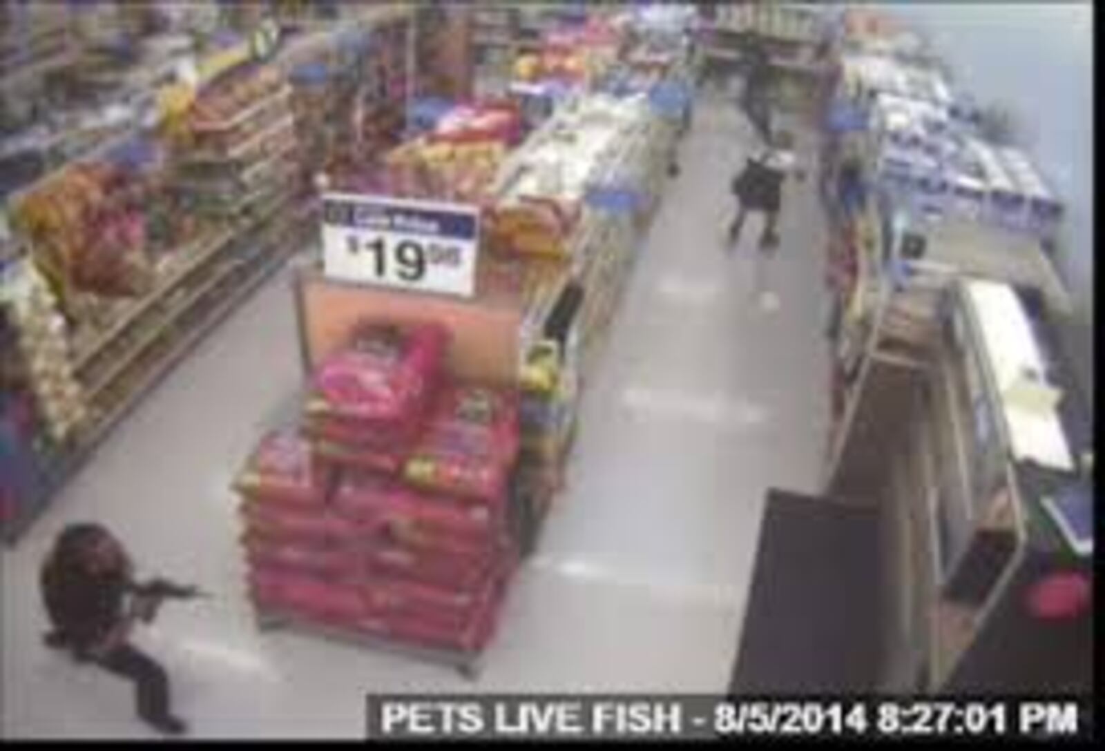 An image of video captured at the Beavercreek Walmart on the the day John Crawford III was shot and killed by Beavercreek Police Officer Sean Williams.