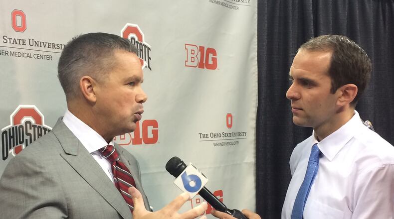 New Ohio State basketball coach Chris Holtmann met with the media in Columbus on Monday.