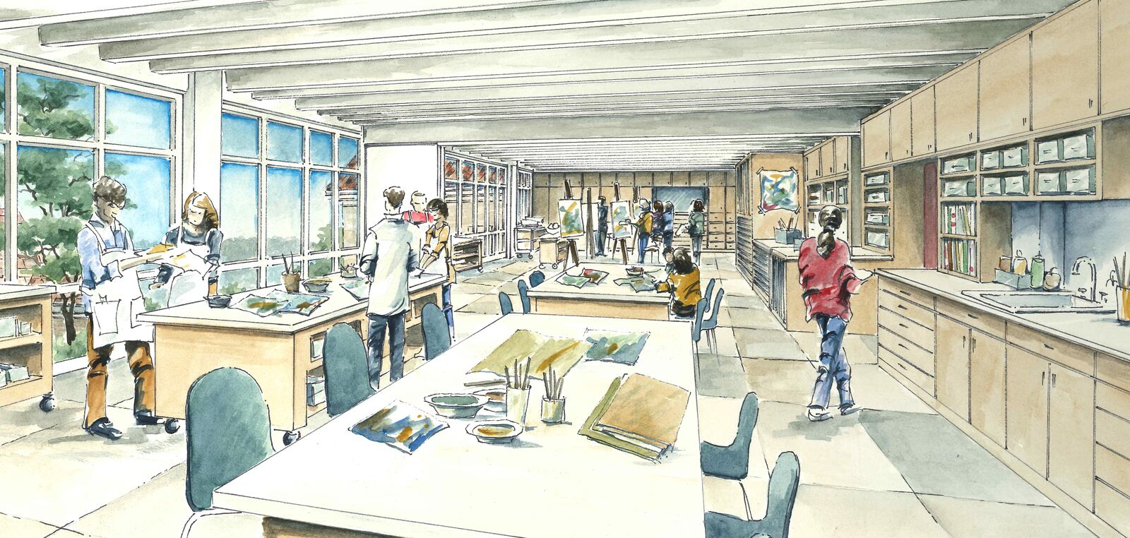 The Dayton Art Institute announced a $27 million capital campaign Sept. 22, 2018. More than half of the funds have already been raised to make improvements.  A rendering of improvements to a classroom are pictured.