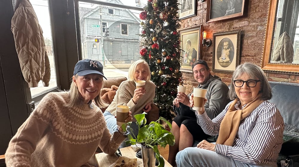 A group of friends enjoying a morning coffee at Wayne and Clover. CONTRIBUTED