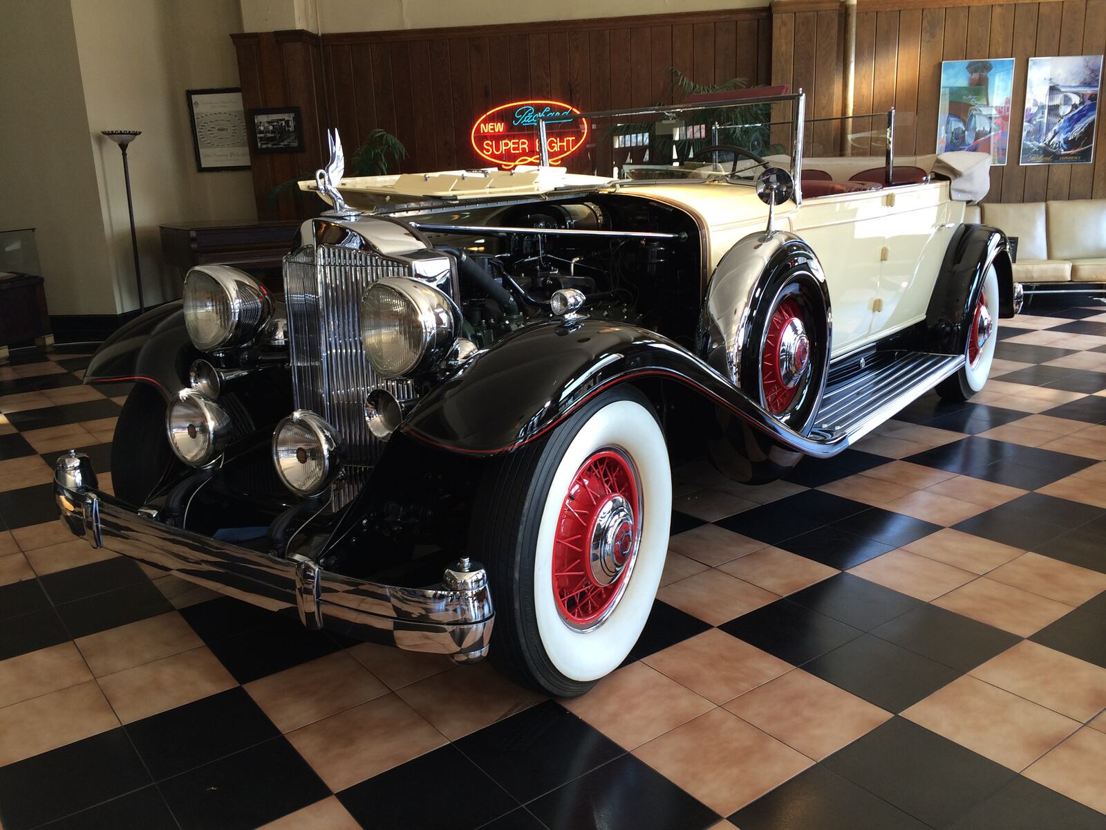 A sporty Packard convertible.