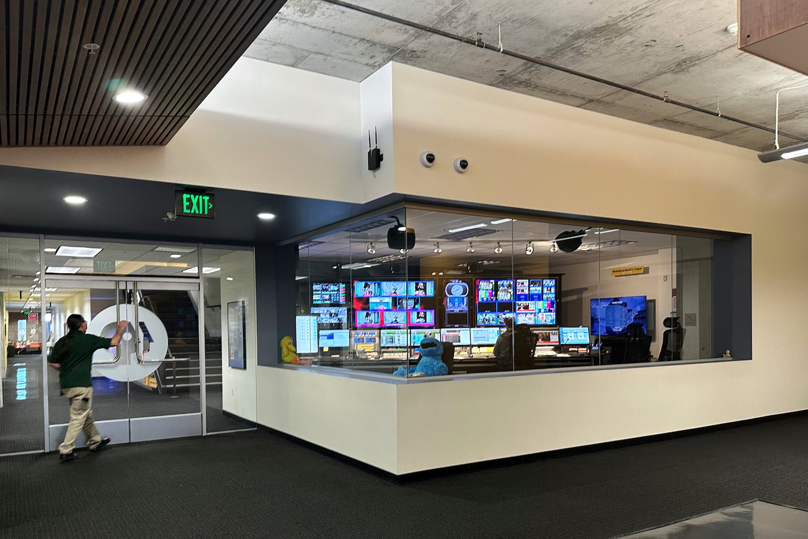 One of the control rooms at the Arizona PBS offices at the Walter Cronkite School of Journalism and Mass Communication in Phoenix is seen Friday, May 2, 2025. (AP Photo/Katie Oyan)