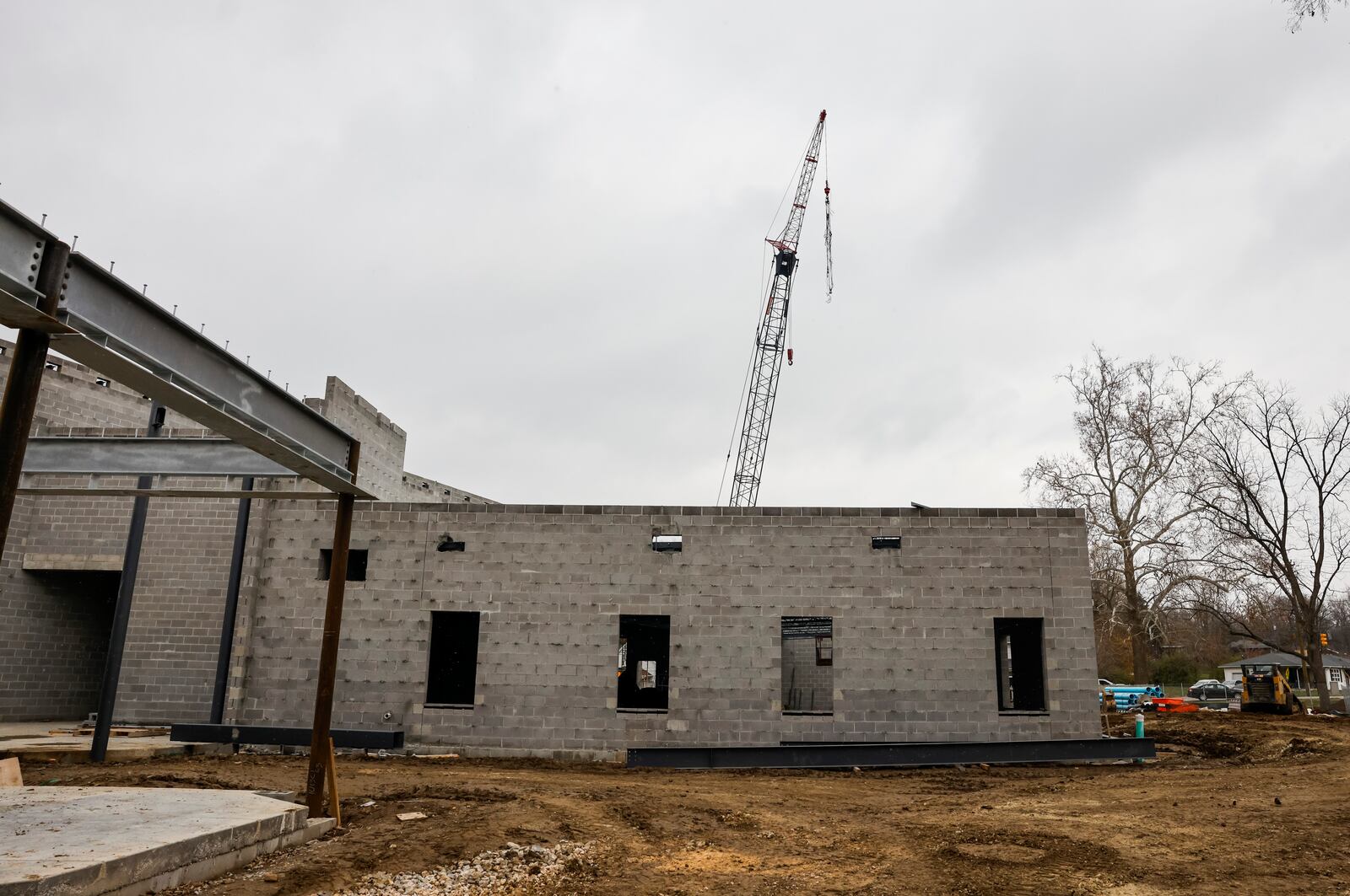 Construction continues on the new Franklin High School Wednesday, Nov. 16, 2022. NICK GRAHAM/STAFF