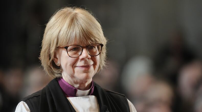 The Confirmation of Election ceremony legally confirming Dame Sarah Mullally as the new Archbishop of Canterbury, at St Paul's Cathedral, central London, Wednesday Jan. 28, 2026. (Jeff Moore/Pool via AP)