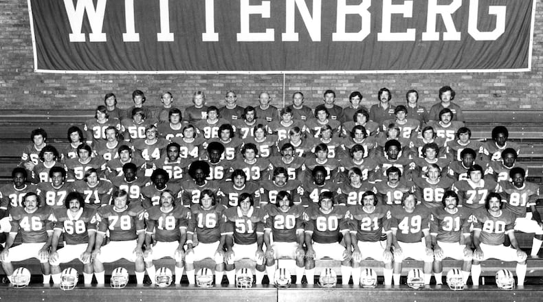 Wittenberg's 1973 Division III national championship football team. Wittenberg Athletics photo