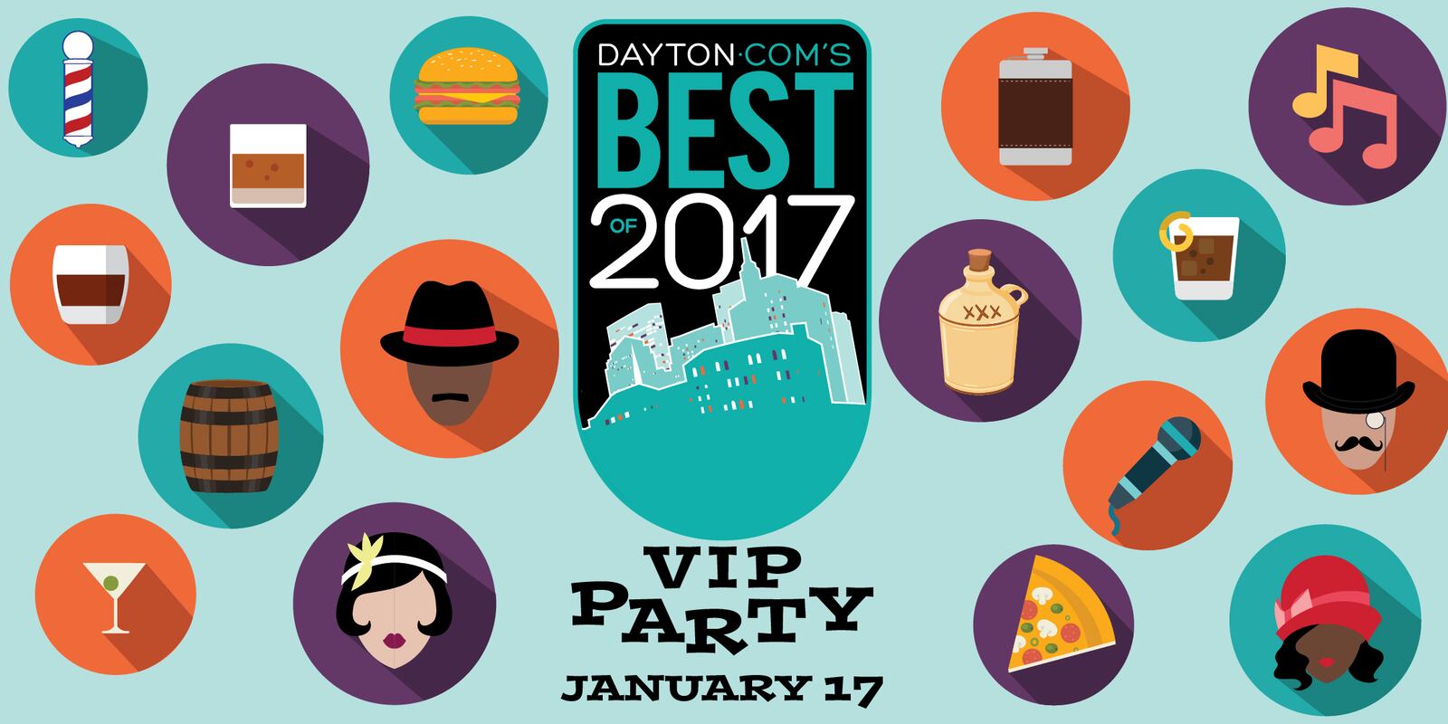Dayton.com's Best of 2017 Party will be held on Wednesday, Jan. 17, 2018.