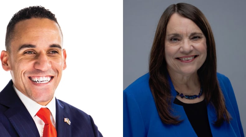 The candidates for Montgomery County Commission in the November 2022 election are Jordan Wortham (left) and Carolyn Rice.