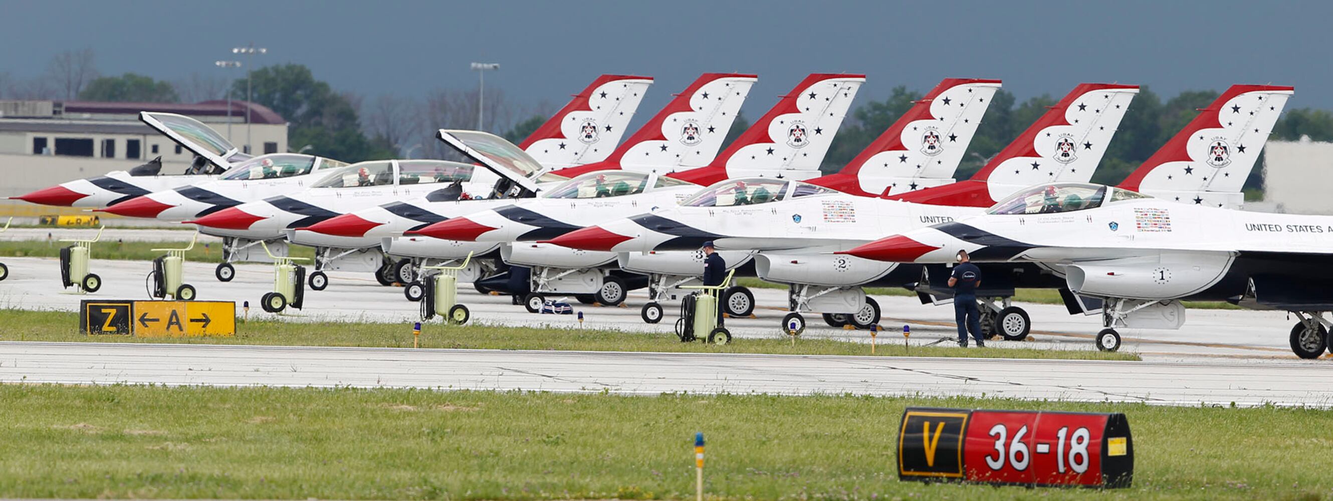 PHOTOS: The Thunderbirds jet team arrives for the Dayton Air Show