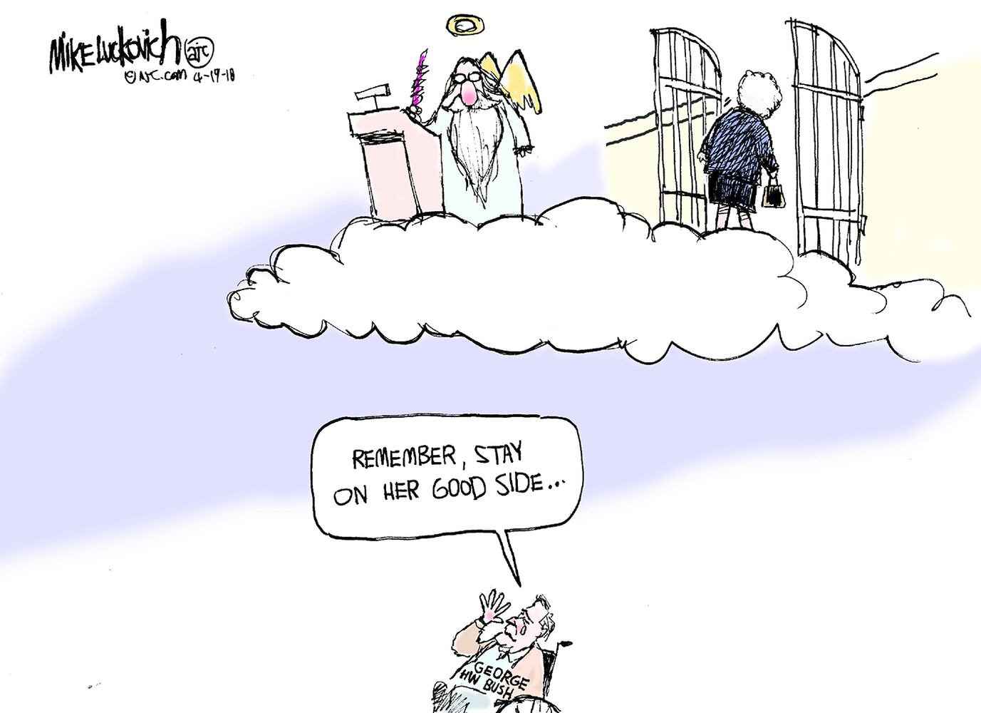 Week in cartoons: Barbara Bush, France's Macron and more