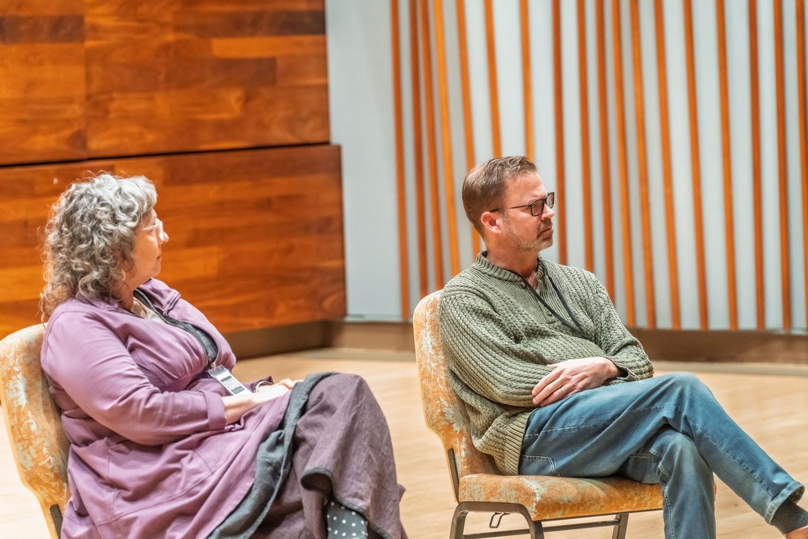 Encaustic artists Kate Huser Santucci and Chris Rankin participate in the "Waxing Poetic: The Encaustic Process" panel at the Process, Passion, Purpose: Dayton Art and Design Symposium Feb. 20 at Wright State University. ScottyD Photography