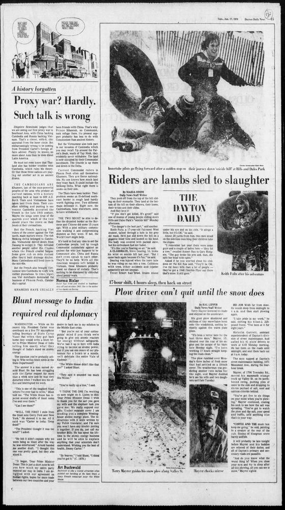 Winter Blizzard of 1978 Dayton