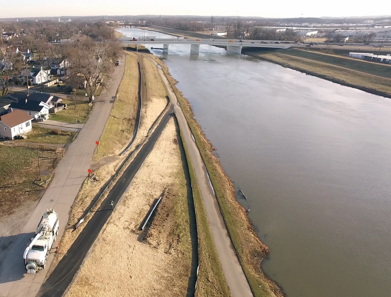 Bike trail detour added around bridge project