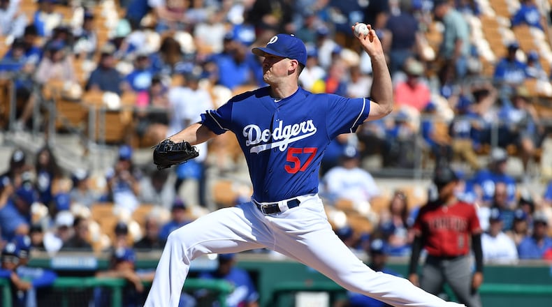 GLENDALE, AZ - MARCH 03: Alex Wood #57 of the Los Angeles Dodgers delivers a pitch in the first inning of the spring training game against the Arizona Diamondbacks at Camelback Ranch on March 3, 2018 in Glendale, Arizona. (Photo by Jennifer Stewart/Getty Images)