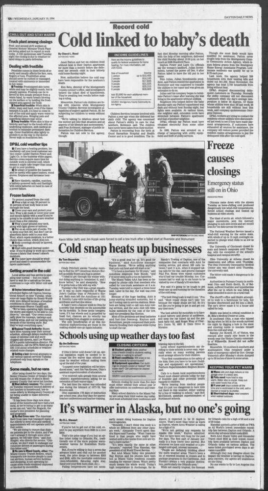 Images: Dayton Daily News covers 1994 record breaking cold