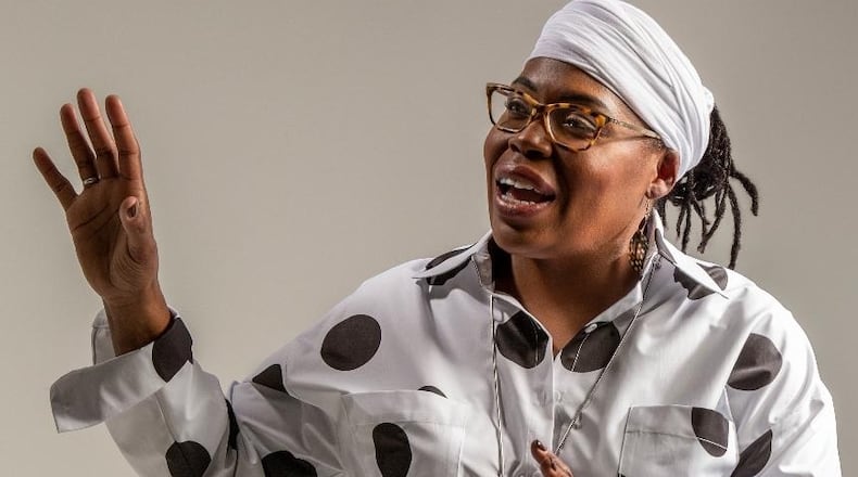 Dayton poet Sierra Leone has been commissioned to write a poem to celebrate and inaugurate WYSO’s new headquarters in Yellow Springs. PHOTO BY GLENDA JENNINGS